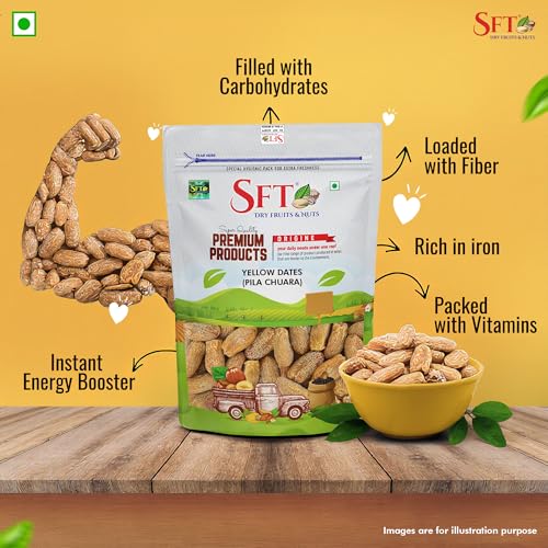 Image of SFT Yellow Dates Dry /Sukha Khajoor (Pila Chuara) 1 Kg