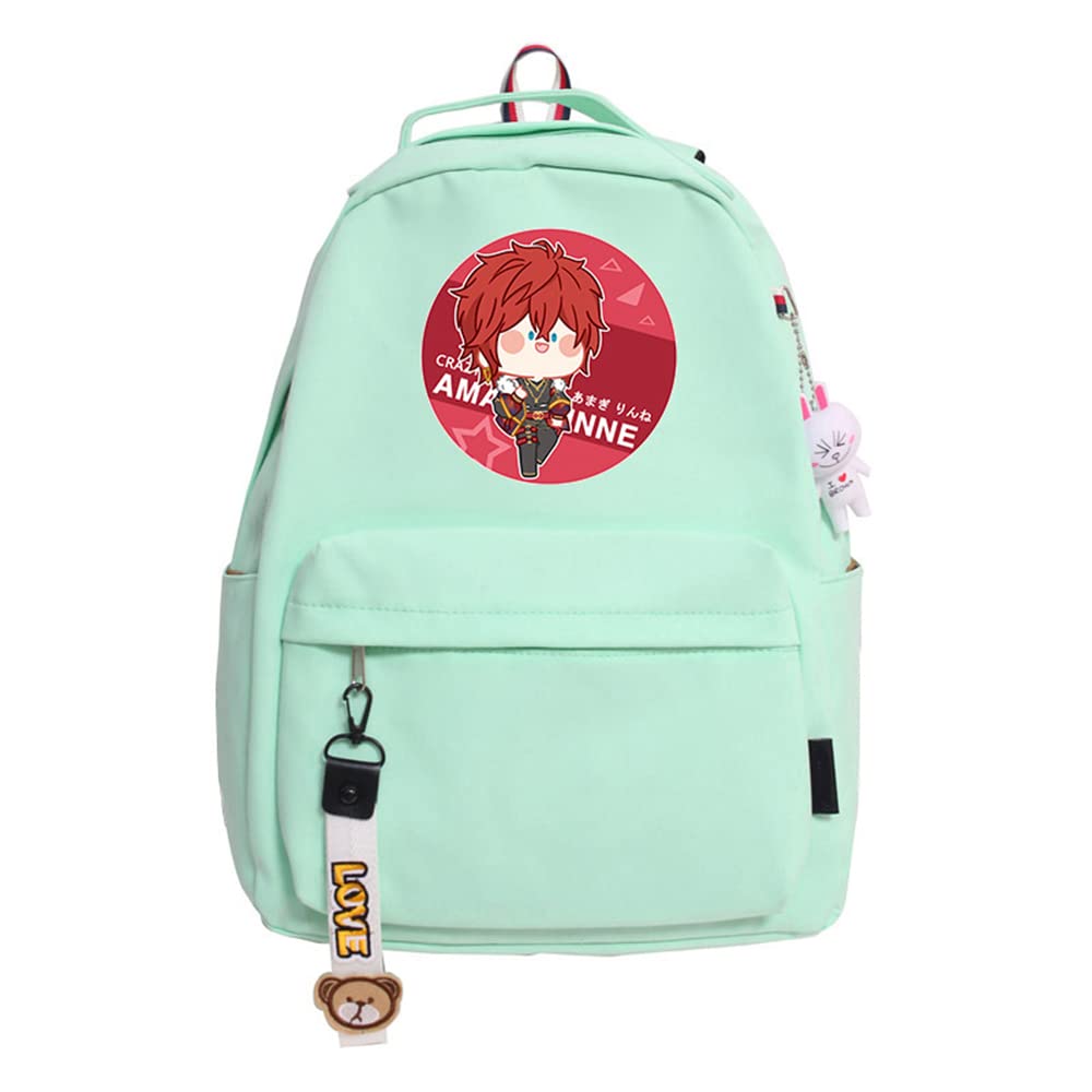 School Bags Ensemble Stars Amagi Rinne Printed, Backpack For Boys Girls, 16 Inch Laptop College Secondary School Bags, Pink Black Blue Green