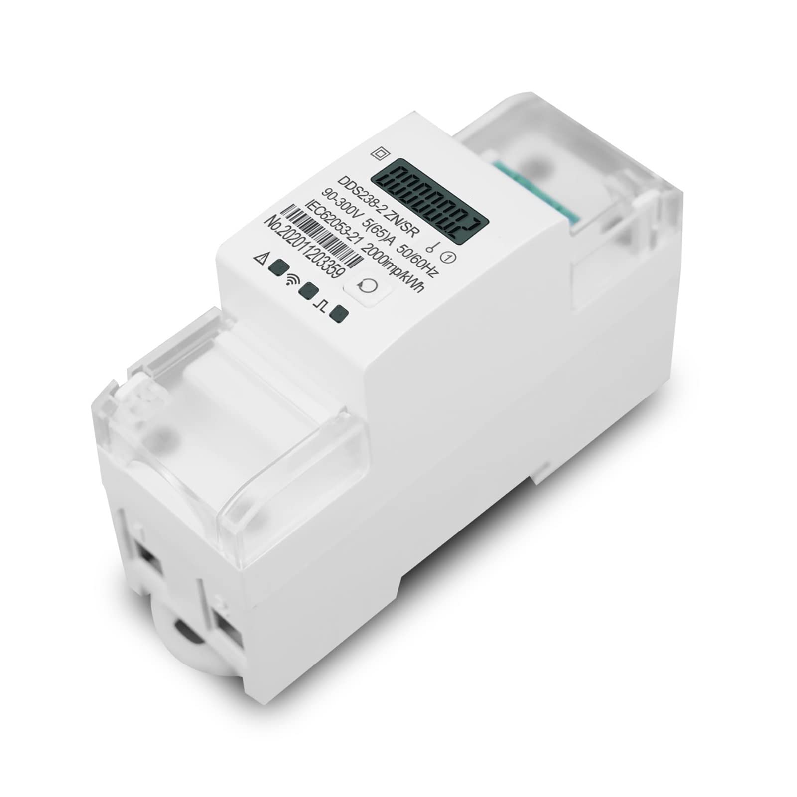 Monitoraggio dell'energia del contatore, Controllo telecomando monofase ON/OFF 65A Misuratore di energia a base di energia di dine multi-funzione 90-300V KWH Watt Hour Meter Consumo Monitor consumo In