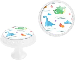 Elohiym 6 Pack Dino Surface Dinosaurs Cabinet Knobs, Nursery Kids Handles Dresser Knobs Child Drawer Pulls Animal Cabinet Handles Drawer Knobs for Bathroom Kitchen Hardware