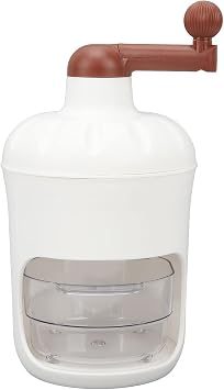 Hand Crank Ice Crusher | Manual Shaved Ice Maker for Snow Cones/Smoothies | Portable Non - Electric Ice Shaver with Stainless Steel Blades | Food - Grade ABS Plastic