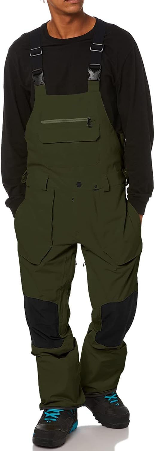 Baberos de nieve para hombre, pantalones de esquí ajustables, babero de snowboard para exteriores, impermeable, aislado, antidesgarros, overoles de
