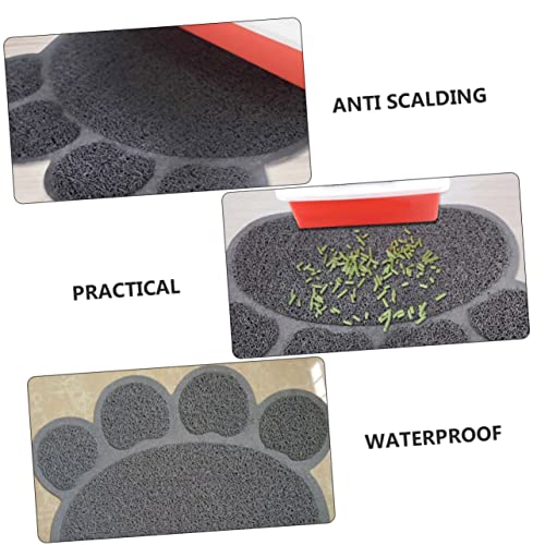 Toddmomy Tapete Para Gato 2 Peças Tigela Para Beber Gato Tapete De Alimentação Para Animais De Estim