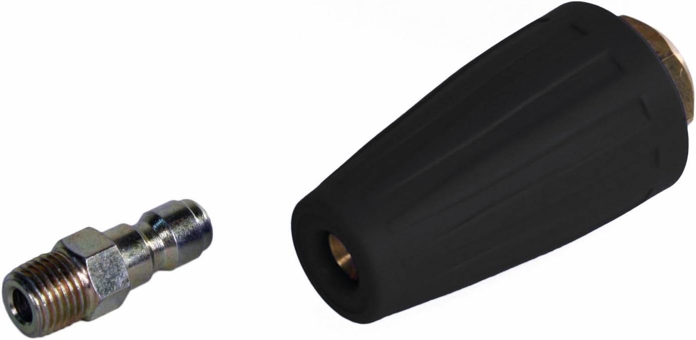 Erie Tools Pressure Washer Rotating Turbo Nozzle 3000 PSI 4.0 Orifice 3.5 GPM with 1/4in. Quick Connect Plug