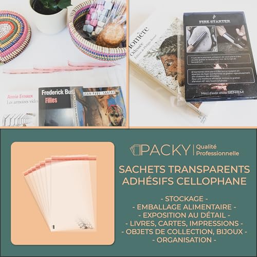 Sachet cellophane transparent 30x40 cm de qualité supérieure par PACKY - 7