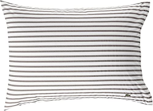Lacoste 100% Cotton Percale Sheet Set,3 Pieces, Graphic Stripe Print, Dark Grey, Full #TOP1