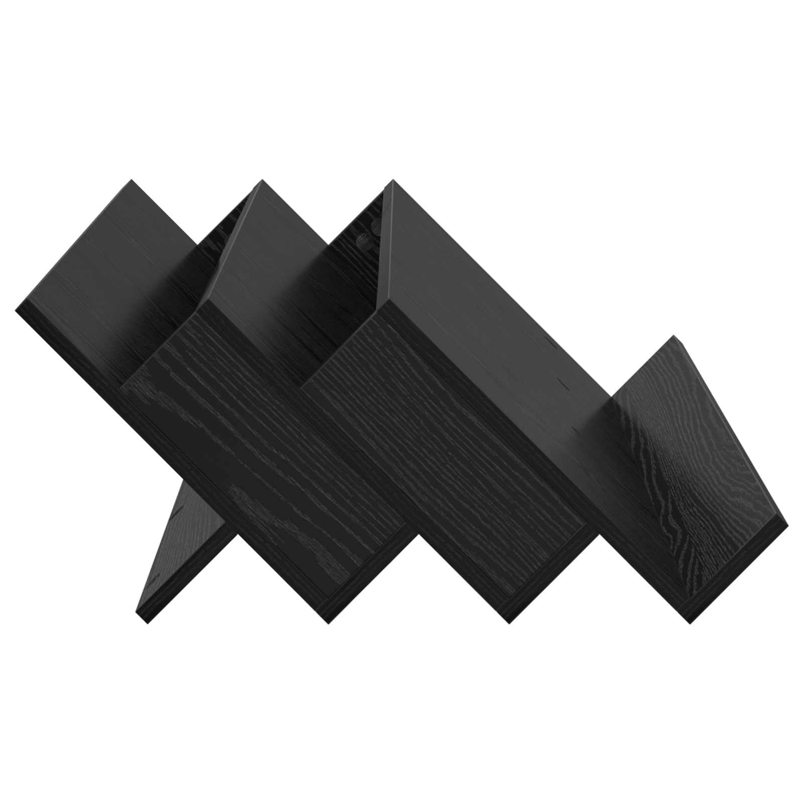 Regał na magazynek z regałem w kolorze czarnym o wyglądzie dębu, 90 x 53 x 28,5 cm, materiał drewnopochodny z 3 półkami, wszechstronne przechowywanie do salonu, biura, korytarza, kącika do