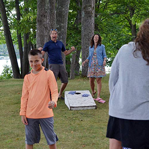Toysharing Cornhole Bags All Weather Proof Plastic Pellet Filled Corn Hole Bean Bags Pro Corn Hole Bags Set Of 8 Regulation Waterproof Cornhole Bean Bags (Tar Stripe Cornhole Bags 2) #TOP5