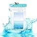 Produktbild kwmobile Smartphone Outdoor Beachbag Tasche - Verschließbare Strand Schutzhülle mit Schlaufe - Handy Beach Bag Blau Transparent - 16,5 x 9,5 cm Innenmaße