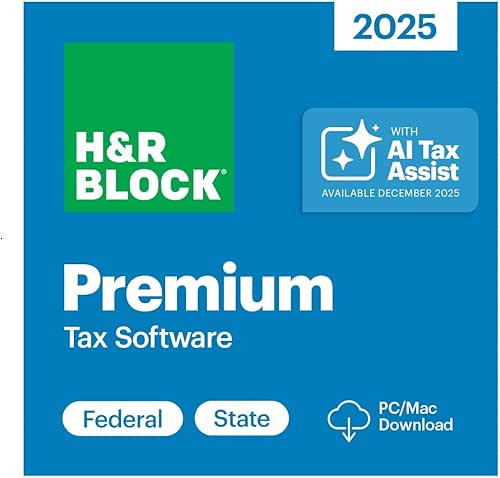H&R Block Tax Software Premium 2025 Win/Mac [PC/Mac Online Code]