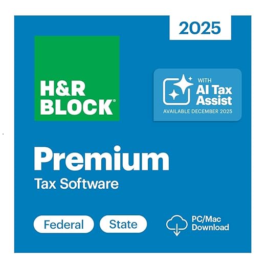 H&R Block Tax Software Premium 2025 Win/Mac [PC/Mac Online Code]