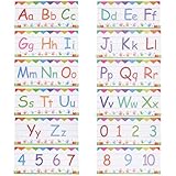 Matériau papier:Le tableau d'affichage alphabétique est fabriqué en papier., aux couleurs vives, imperméable, robuste et durable, poids léger, pas facilement endommagé