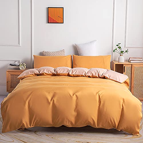 Housse de couette 220x240 moderne jaune et orange pour illuminer votre chambre à coucher