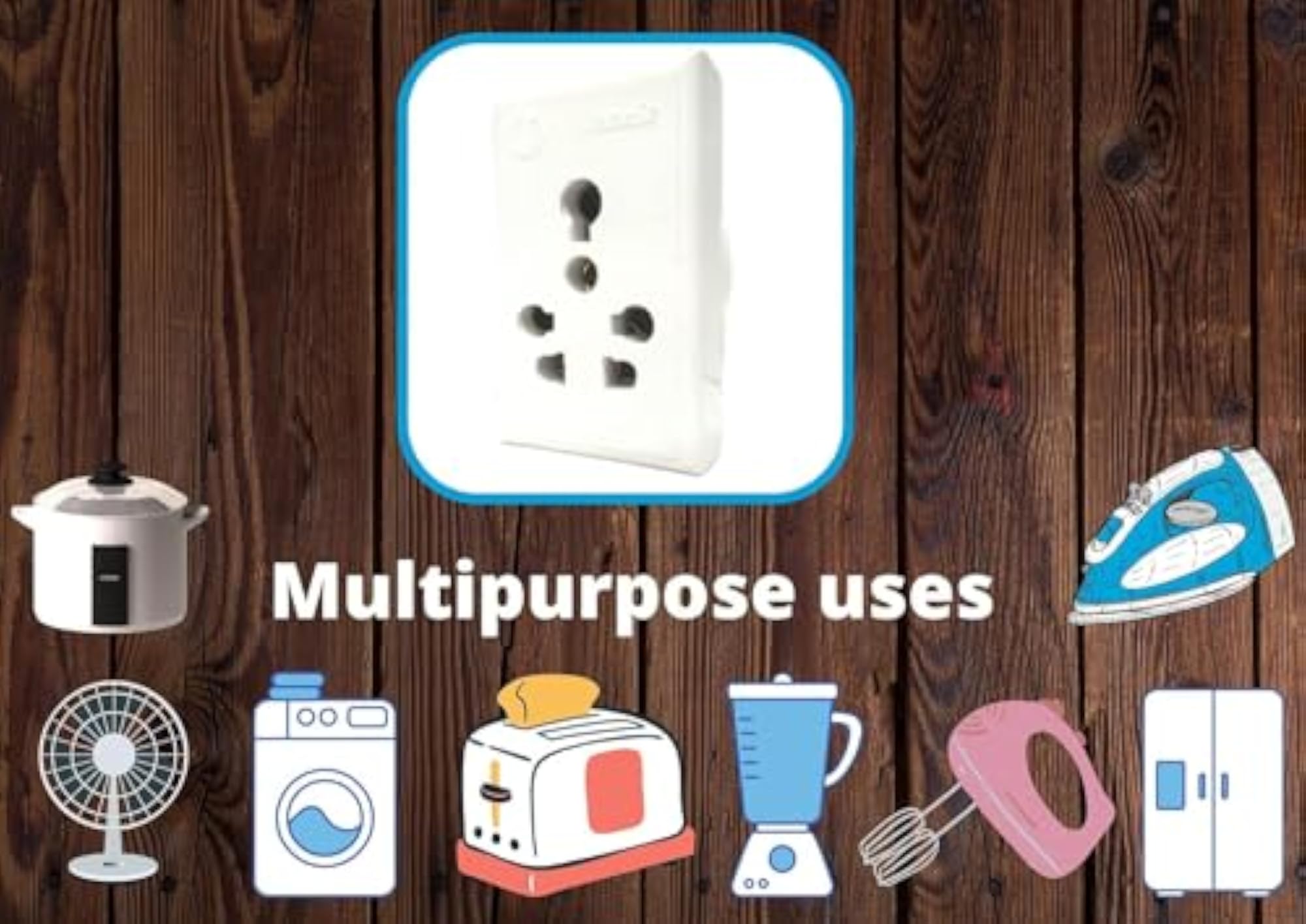 GP Power 16A Heavy Duty 3 Pin Multiplug Adapter Socket