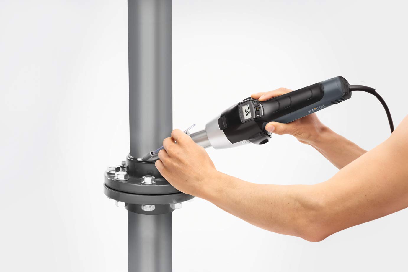 Steinel Pistola de Aire Caliente Hg 2620 E, Pistola de Aire Caliente Profesional, Cable de 3 m, Pantalla LCD, 700 °C, 500 l/min, 2300 W
