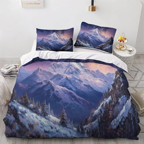 Housse de couette 3D premium en microfibre haute densité parure de lit double - 4