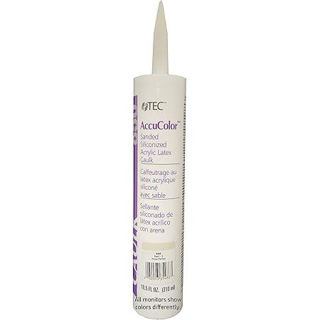Amazon Com Tec Accucolor Siliconized Sanded Acrylic Caulk Fast Drying And Paintable Sealant Designed To Match Other Tec Grout Colors 10 5 Oz 988 Pearl Color Home Improvement