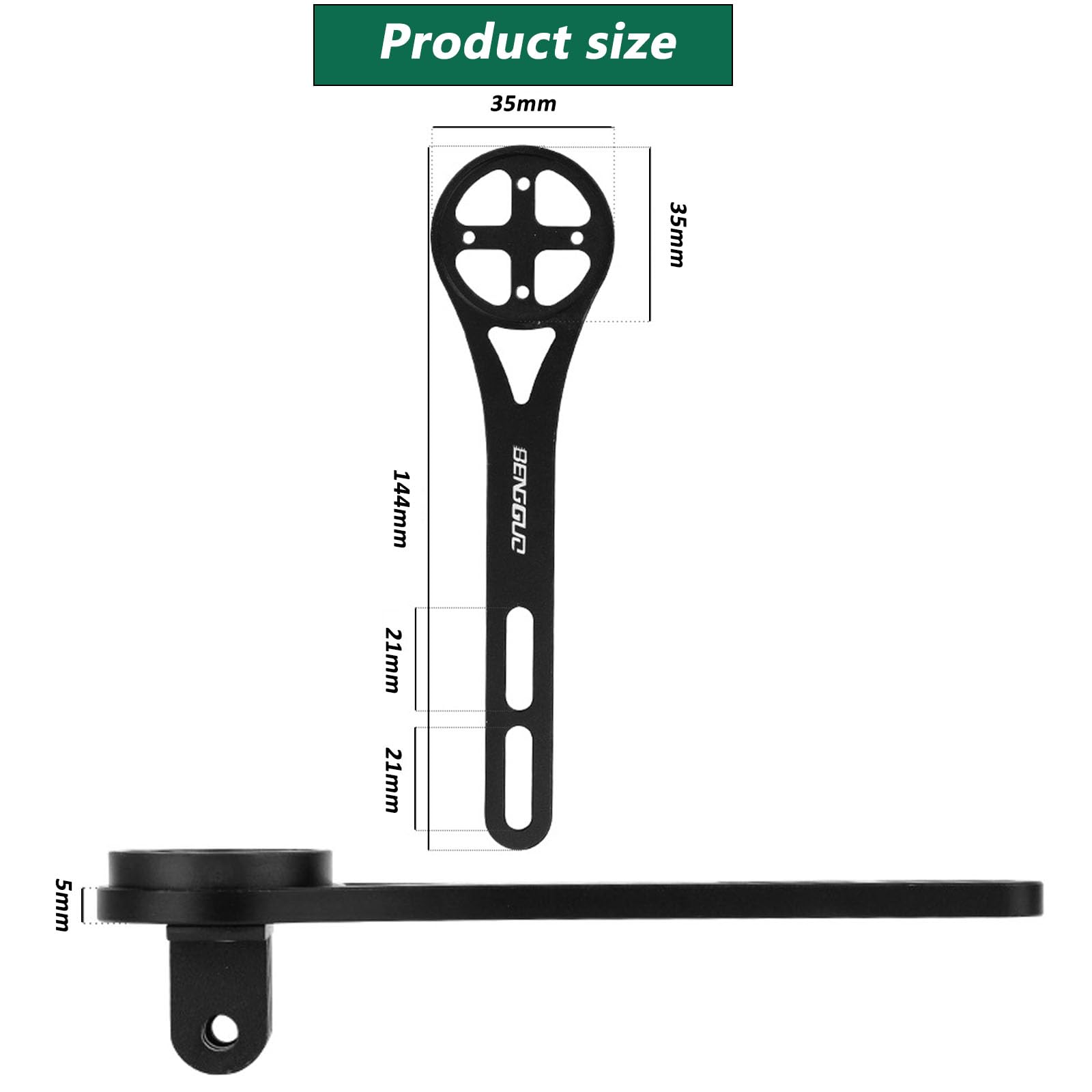 Support GPS Intégré VTT Avant, Support Garmin Compatible Garmin Edge & Varia, Wahoo, Bryton et Cateye, Fixation Ordinateur de Vélo pour Guidon