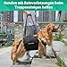 Hundetragetuch & Anschnallgurt Hund Auto,Tragehilfe Hund mit Gehhilfe-Funktion,Verstellbares Reha-Ganzkörpergeschirr als Zuggeschirr oder Notfallrucksack,Für Hunde mit Gelenkproblemen L
