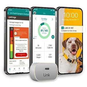 Link GPS Dog Tracker + Activity Monitor | Training Tools, Health Tracker, Waterproof, Flashlight, Lightweight, PetPass & Vet Record Storage, Fits On Most Collars | iPhone & Android Apps