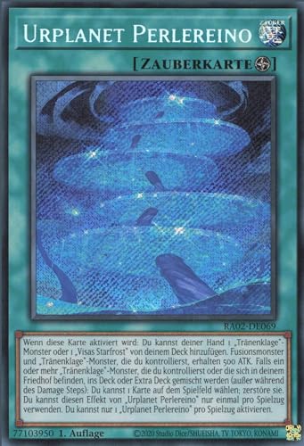 Urplanet Perlereino (V.3) RA02-DE069 Secret Rare Deutsch Boosterfrisch 1. Auflage - 25th Anniversary Rarity Collection II - mit ReCollectibles-Versandschutz - für Yu-Gi-Oh!