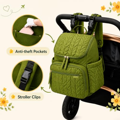 Image of Baby Diaper Bag | Diaper Bag for Mothers For Travel | Baby Bags For Mothers Carry | Baby Diaper Bag For Mother For Travelling | Mommy hand Tote Sling Lugguage diapers Handbags with Changing Mat