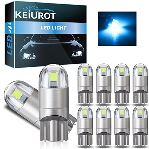 Keiurot T10 Led Ampoule W5W Led Bleu 194 168 2825 Wedge Led Ampoules De Voiture Dôme Intérieur Carte Porte Lumière Led Ampoule Plaque Immatriculation...