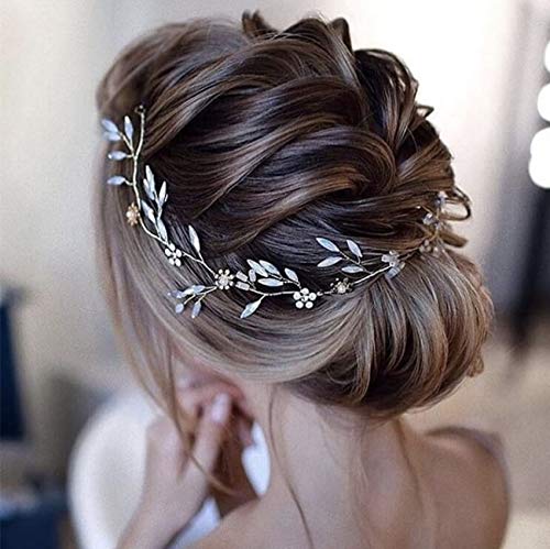 Gorgeous Leaf Hair Band Headband Bridal Hair Accessories Flower Opal Bride Wedding Headdress Crown Girl Jewelry U415 gold