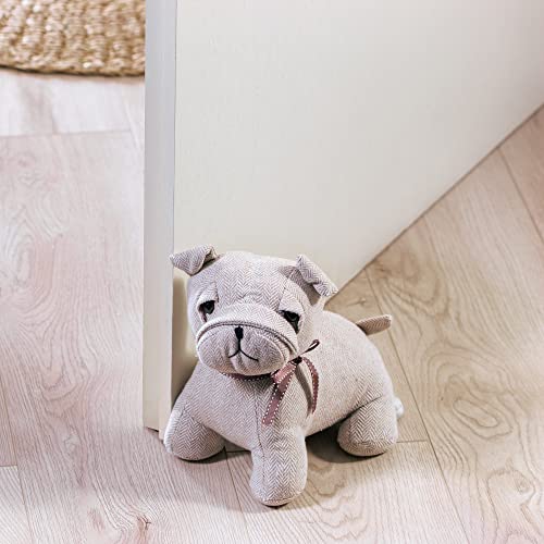 COM-FOUR® Türstopper - schwerer Türhalter - süßes Hundedesign - funktionelles Wohnaccessoire - Stopper für Fenster und Türen, optimal bei Durchzug (Hund Bella)