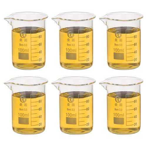 Graduation précise et bec verseur pour ce becher en verre borosilicate 100ml