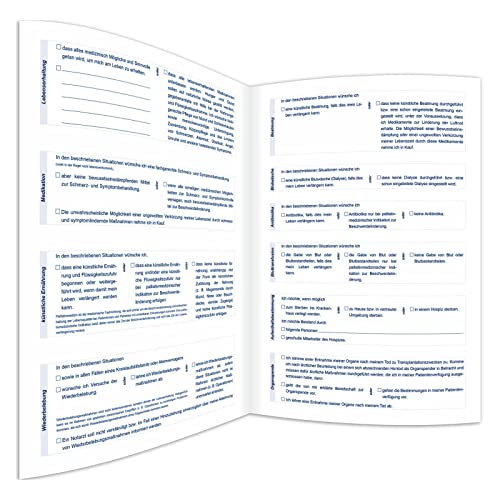 Patientenverfügung mit Betreuungsverfügung und Vorsorgevollmacht mit C5 Briefumschlag mit Aufdruck inklusive Arzttasche gratis