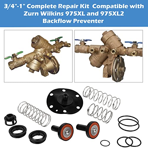 3/4\"-1\" Backflow Preventer Complete Repair Kit Compatible with Zurn Wilkins 975XL and 975XL2 Backflow Preventer Repair, for Wilkins 975XL Repair Kit - Thumbnail 2