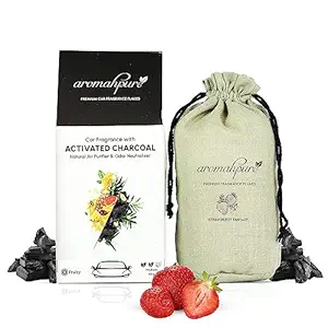 Aromahpure Premium Home Perfume Flakes with Activated Charcoal | Air Purifier with Fresh Fragrances| Strawberry Fantasy - Strawberry | 100 gm | Home Air Freshener | Use in Home, Kitchen, Wardrobe