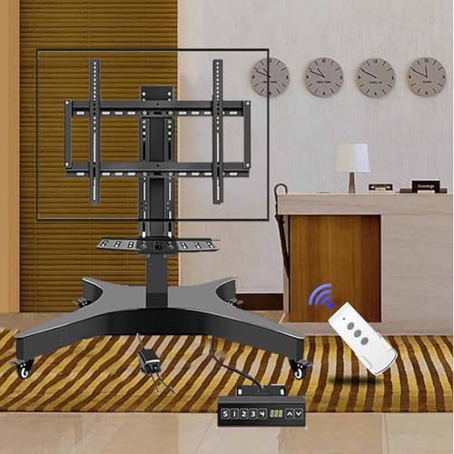 Soporte de Piso Eléctrico para TV con Ruedas y Elevación miniatura 1