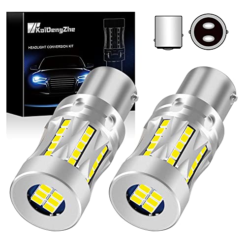 Bombilla LED P21 / 5W, 2PCS KaiDengZhe 1157 BAY15D Bombillas de Luz de Freno LED para Coche 3020-46SMD Canbus Sin Errores Reemplazo para Posición de Parada de Freno Luz de Circulación Diurna Blanco Cover