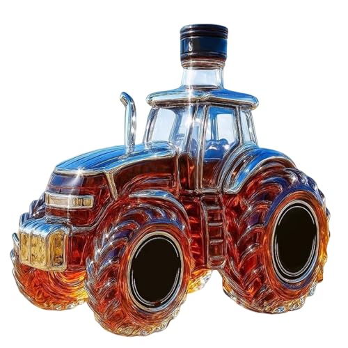 Botella De Whisky - Dispensador De Alcohol Con Forma De Tractor 300 ml - Dispensador De Botella Para Vodka Y Whisky | Para Reuniones Familiares Fiestas Navidad Bodas Y Bebidas