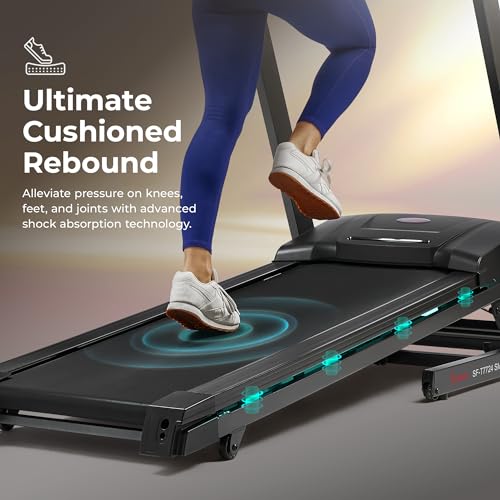 Image of Sunny Health & Fitness Folding Treadmill with 12% Auto Incline & Bluetooth