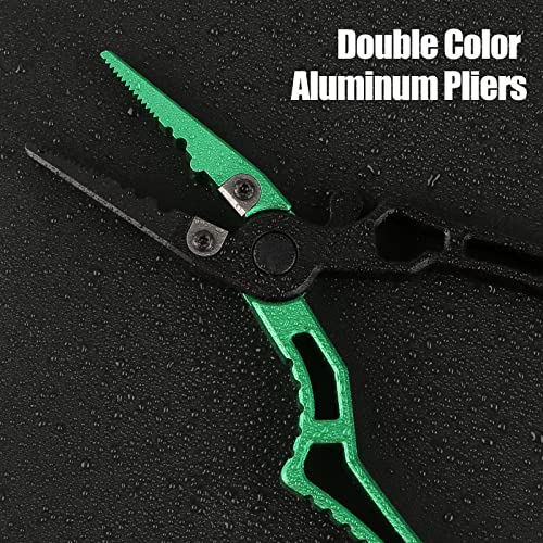 Mouhike Fishing Pliers Ultralight Aluminum Split Ring Pliers With Tungsten Steel Braid Cutters Fish Hook Remover Fish Tackle Holder Fishing Gear For Freshwater Saltwater Fishermen Gift #TOP1