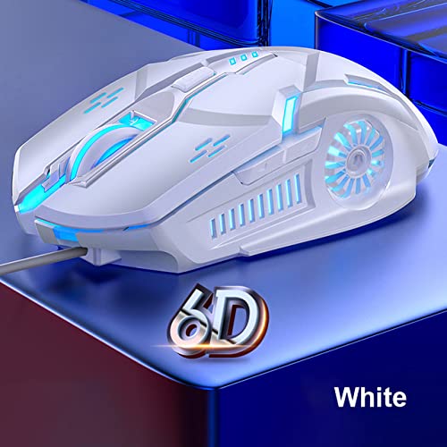 Ratón para juegos con cable de 3200 DPI ajustables y ergonomía 6
