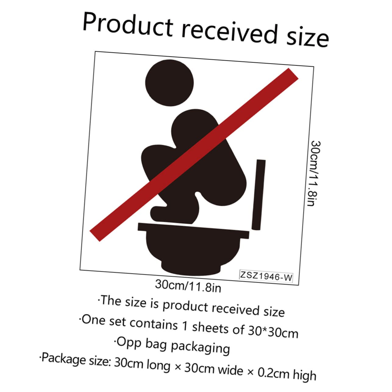 KONTONTY 2 Sheets Toilet Sign Sticker Adhesive Decal for Bathroom Wall Removable Toilet Lid Sign for Restroom Decor Easy Install Motivational Design