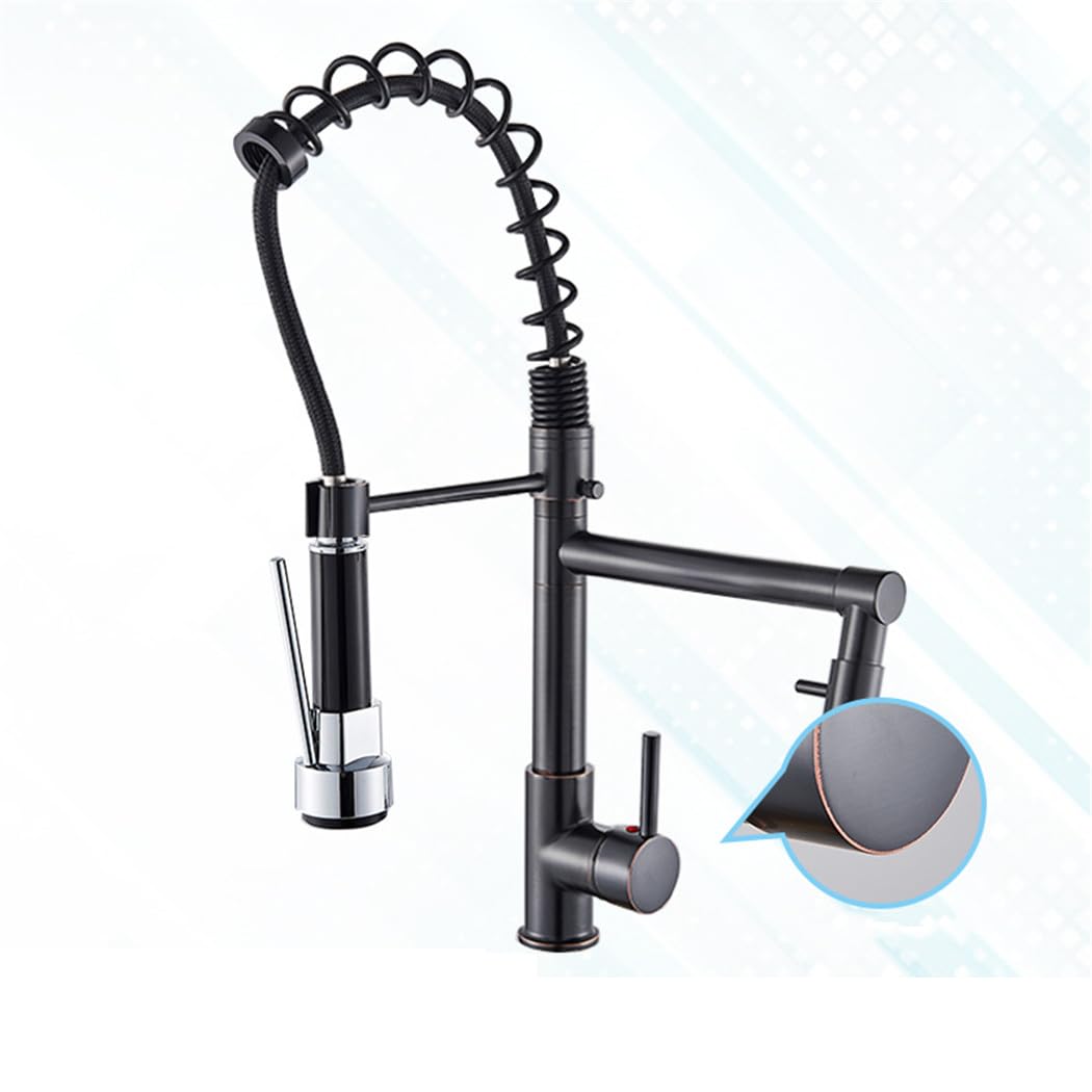 Mitigeur eau chaude/froide au design moderne en bronze pour évier haut de gamme