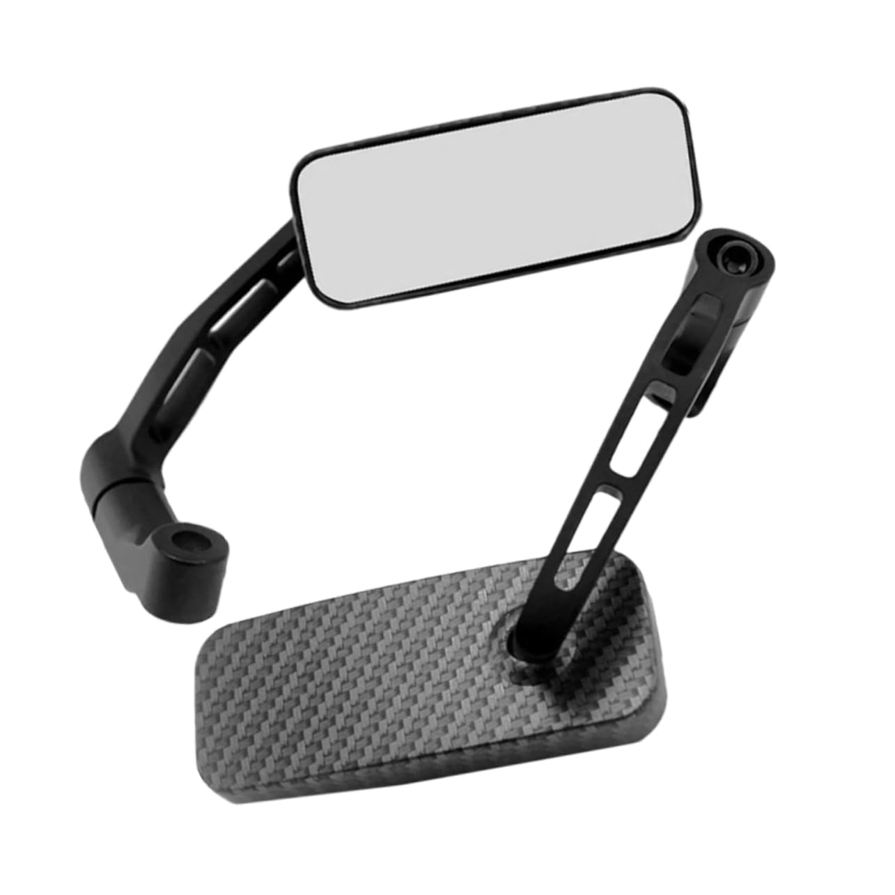 Specchietto Moto Retrovisore da Manubrio Nero in Lega di Alluminio | Set da 1, Compatibile Moto ed Elettrico, Visibilità Migliorata, Uso in Guida
