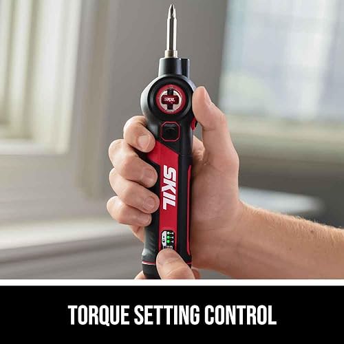 Miniatura 3 de SKIL Destornillador recargable Twist 2.0 de 4 V con cabezal giratorio, ajuste de par, cable de carga USB-C, juego de 28 puntas de PC y funda de
