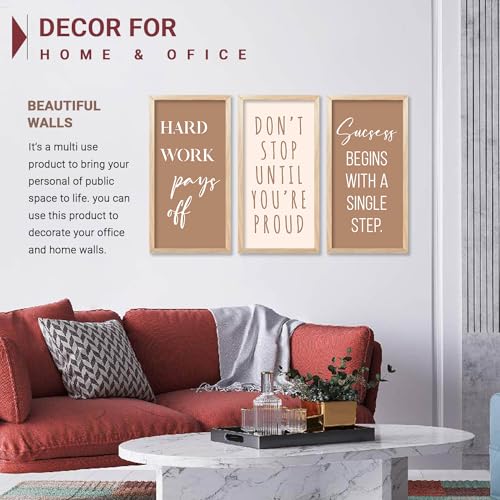 Image of kotart - Motivational Frames For Wall Hanging | Quotes Wall Hanging Painting For Wall Decor | Motivational Quotes Poster With Frame | Quotes Wall Decor Poster With Frames Set of 3 (10x19 inch, C)
