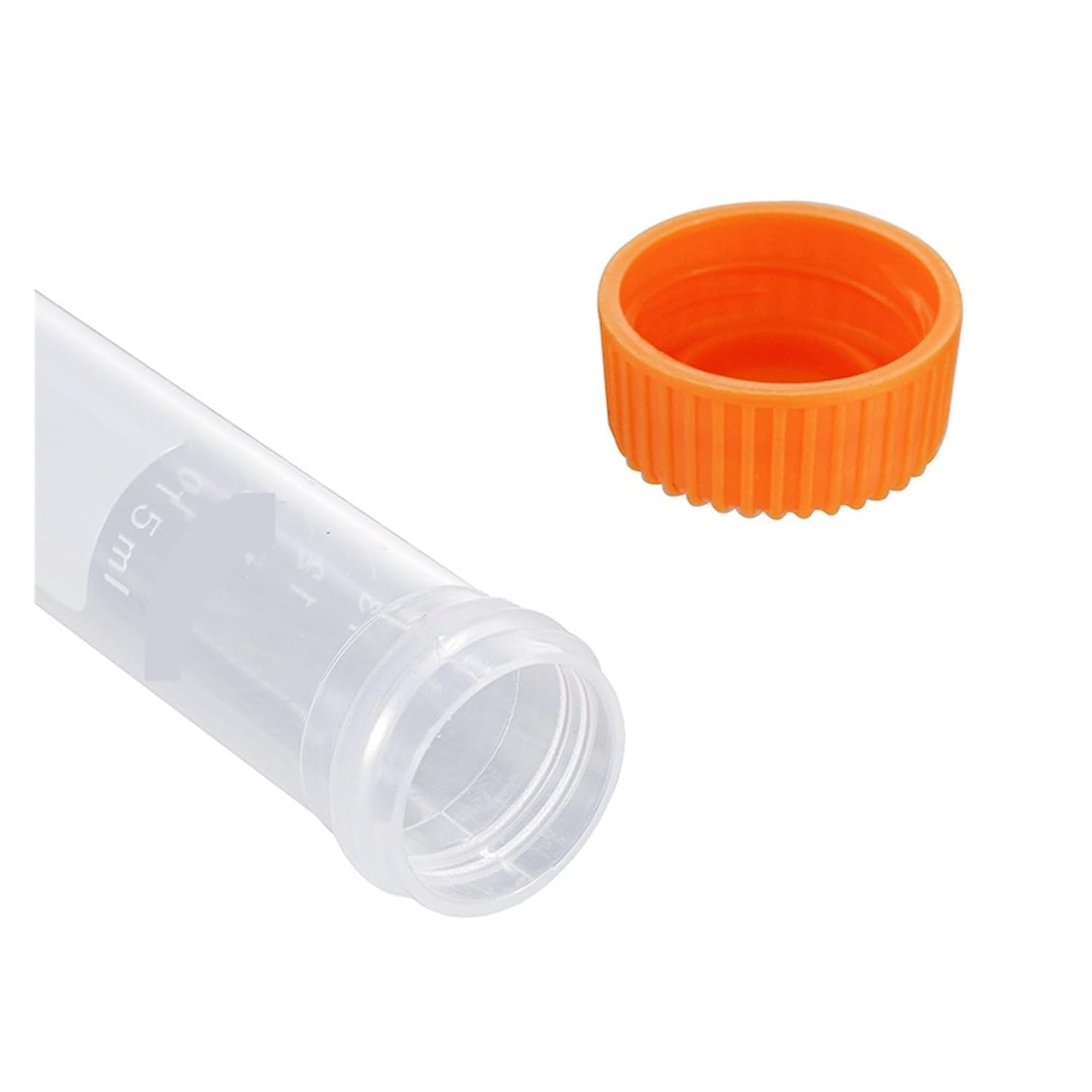 Plastic Centrifuge Tube 50Pcs 15ML Plastic Centrifuge Tube Clear Conical Screw Cap Tubes Vials Sample Lab Container