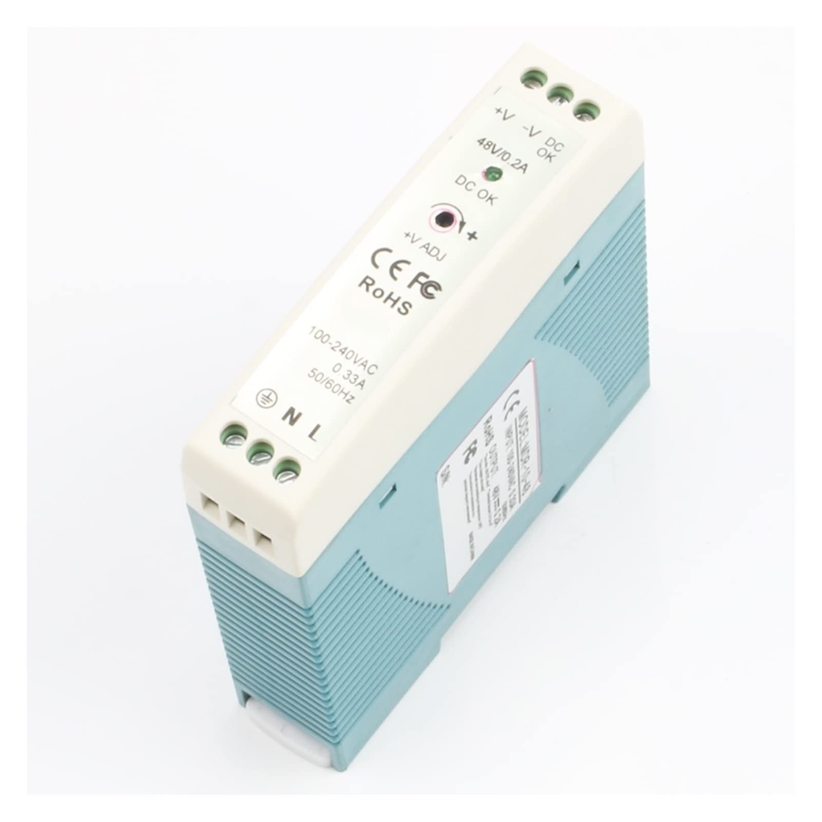 Alimentatore 12V 5V 15V 24V 36V 48V 10W Alimentatore su guida Din Driver CA AC/Ampia striscia LED a tensione costante per progetto computer, stampante 3D (Tensione di ingresso: 1, Tensione di uscita