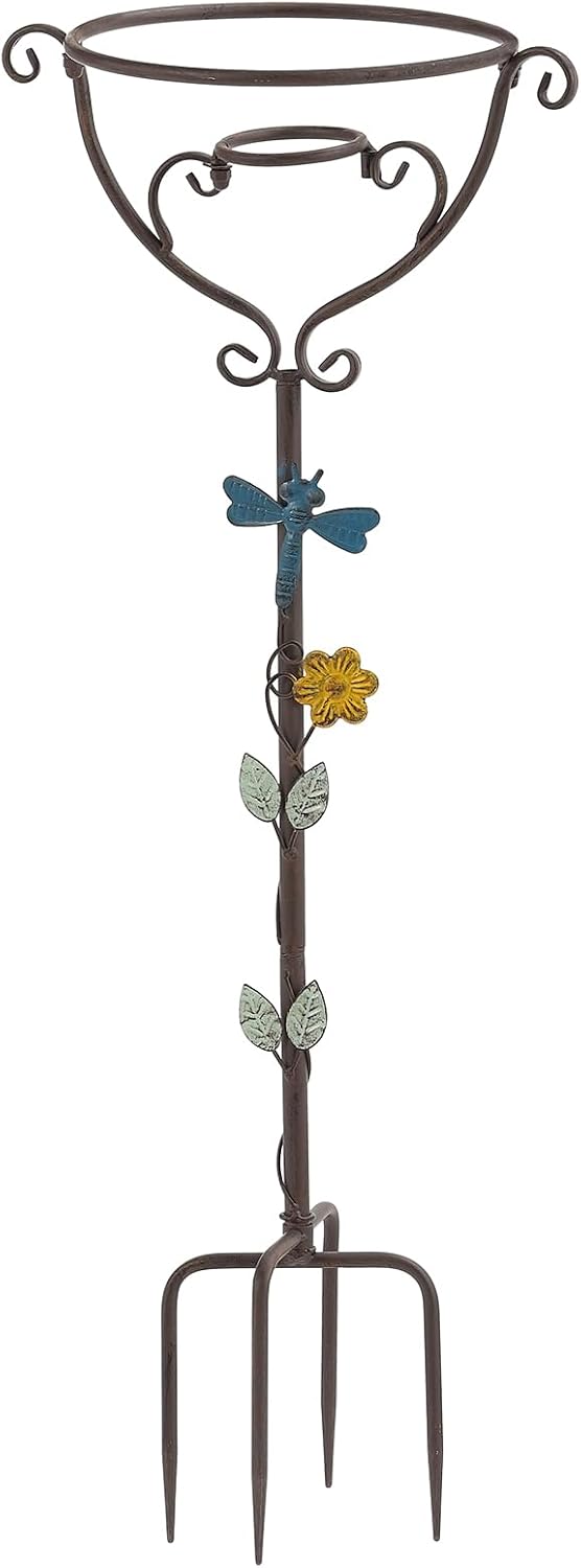 26.7" H Gazing Ball Stand, 9”D Metal Gazing Globe Stand for 10 Inches Garden Gazing Globes, Vintage Gazing Ball Holder Display for Indoor Outdoor