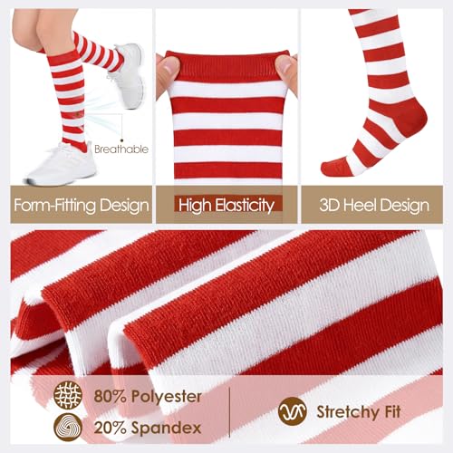 Image of American Trends Women's Knee High Socks, Novelty Holiday Printed Tall Tube Socks, Casual & Party Athletic Sports Stockings