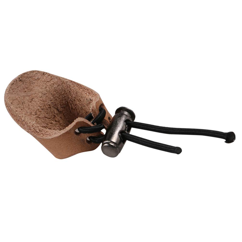 BESPORTBLE Bowstring Finger Saver Leather Finger Tab Guard Recurve Finger Protector Saver for Shooting Hunting