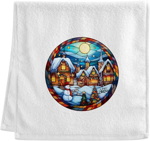 フェイスタオル 猫柄 おもしろ ハンドタオル 雪人 幾何 オシャレ バスタオル 吸水 速乾 軽量 薄手 耐久性 綿100% 抗菌防臭 ギフト 75×40cm 1枚セット